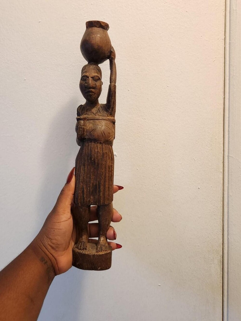 Beautiful wooden African tribal statue| Bohemian| Afrocentric‎